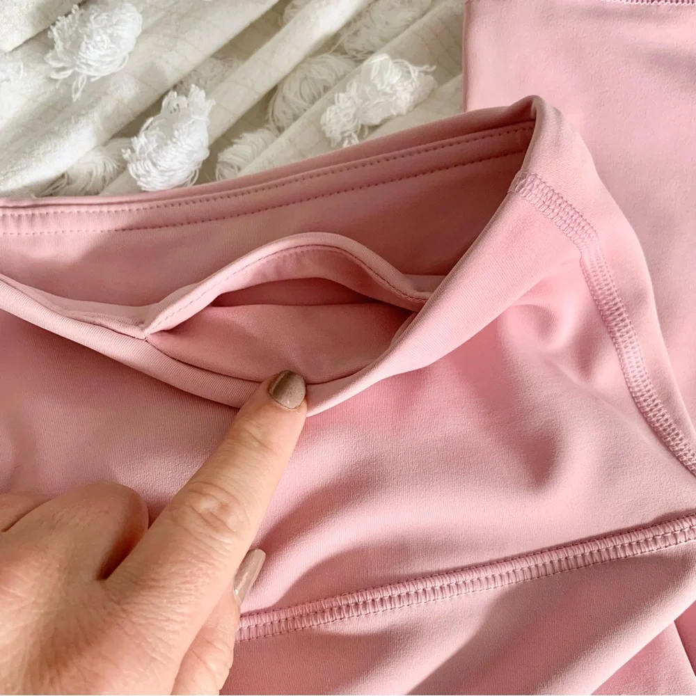 | high-performance soft pink compression workout legging | - Picture 6 of 9